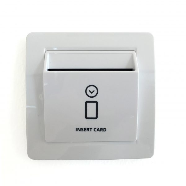 Schalter fur Energieeinsparung-kartenhalter-weiss